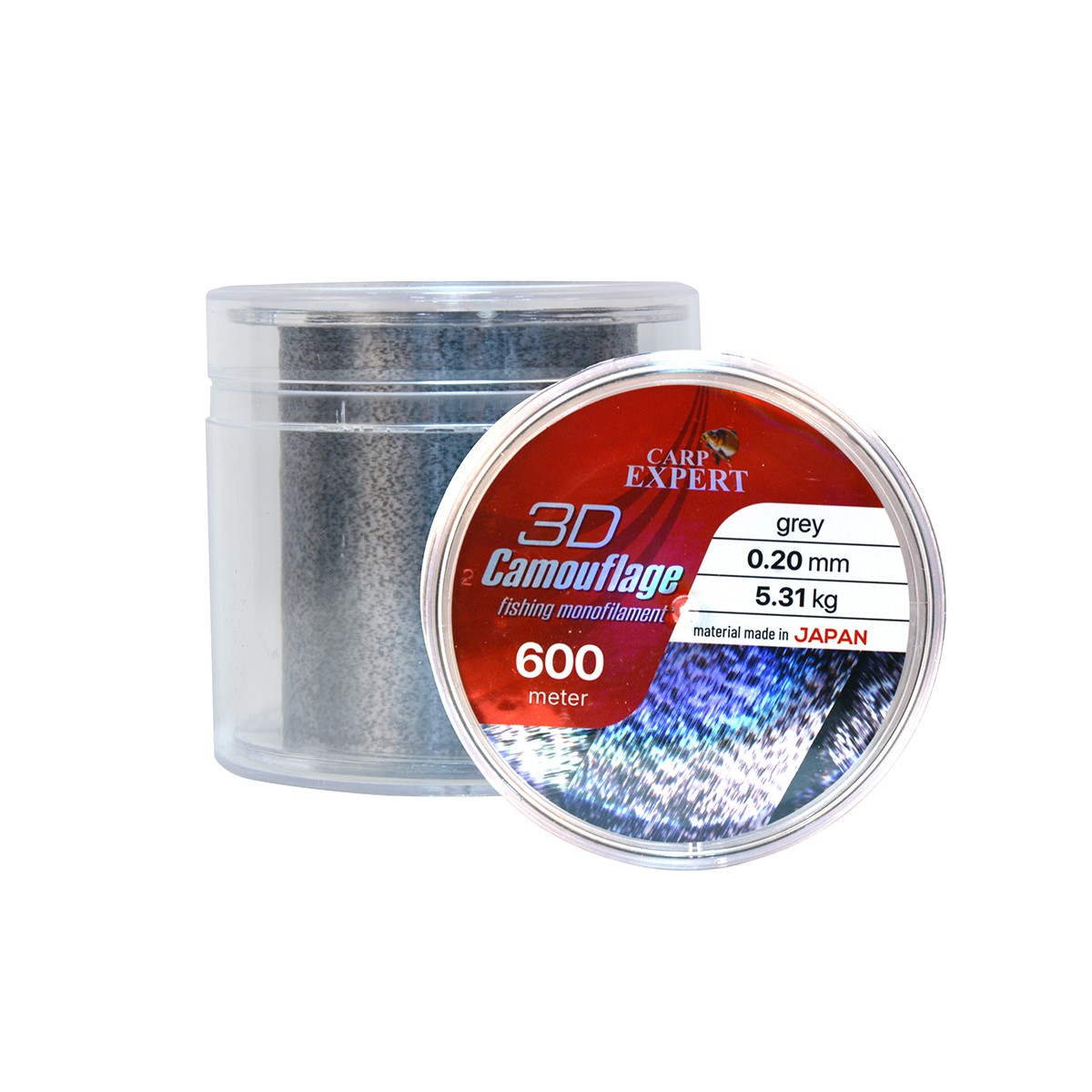 FIR MONOFILAMENT CARP EXPERT NEO 3D CAMOUFLAGE GRI CU NEGRU 600 M, 0,25 MM, 8,86 KG - 33210625