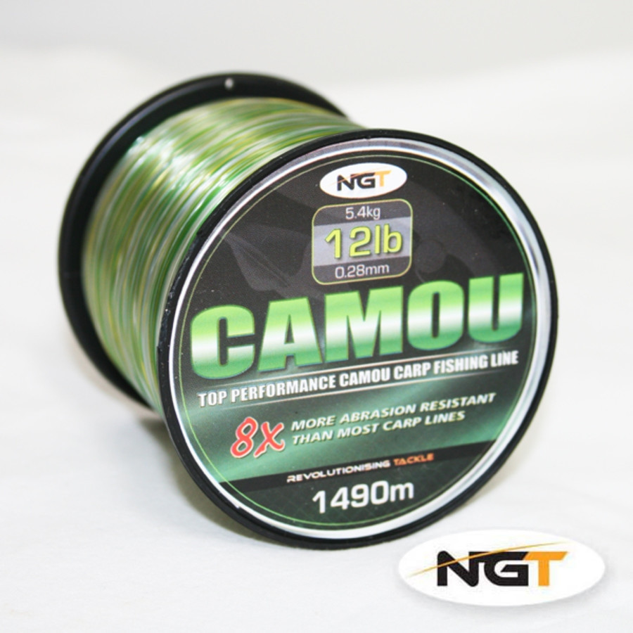 Monofilament NGT Camo Line 12LB 0,28mm /5,4kg / 1490m - NGT-FL-CAMO-12LB-1490M