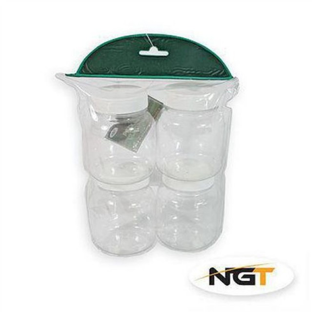 NGT Set 4 Borcane Plastic cu Garnitura - NGT-FO-GLUG-4PC