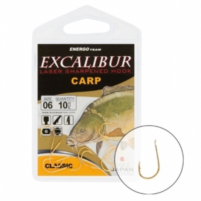 Carlige Excalibur CARP CLASSIC Gold 10 - 47015010
