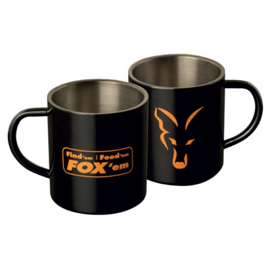 Cana Fox Stainless Black Mug XL, 400ml - CLU254