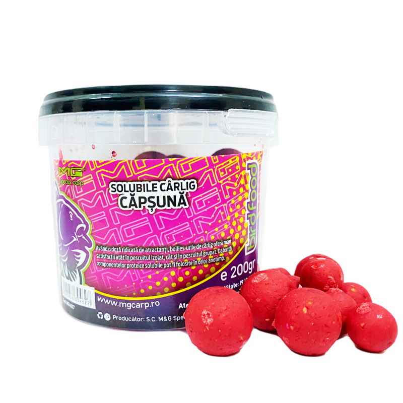 Boilies Solubil De Carlig Birdfood MG Special Carp Capsuna 15-20mm / 200gr - MG4627 Boilies Solubil De Carlig Birdfood MG Special Carp Capsuna 15-20mm / 200gr - MG4627