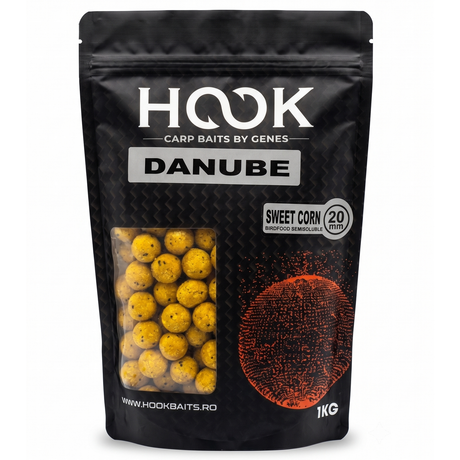 Boilies HOOK BAITS BF Semisolubil - SWEET CORN, 20 MM, 1KG - H4668