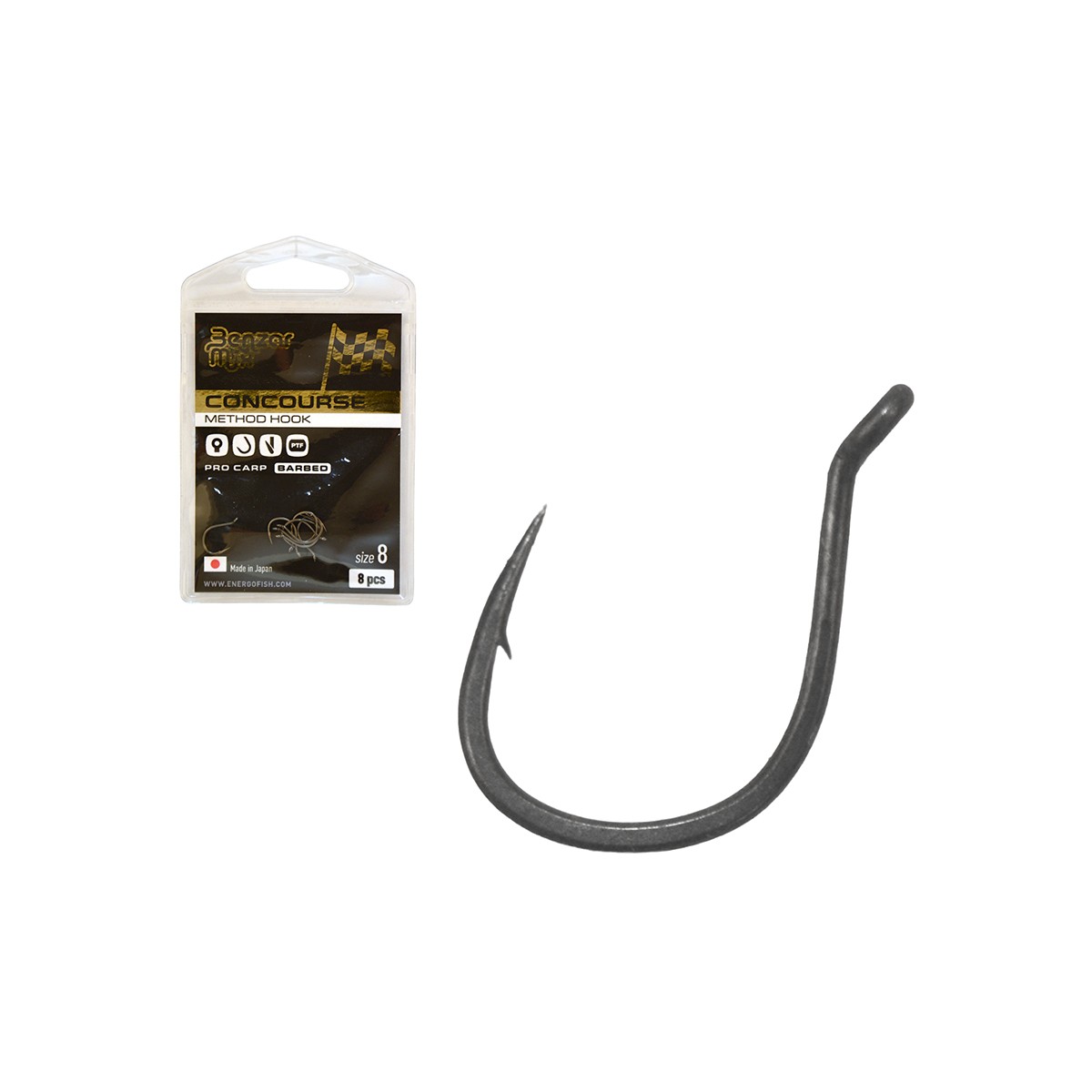 CARLIG BENZAR CONCOURSE METHOD PRO CARP BARBED NR 14, 8 BUC/ PLIC - 43466514
