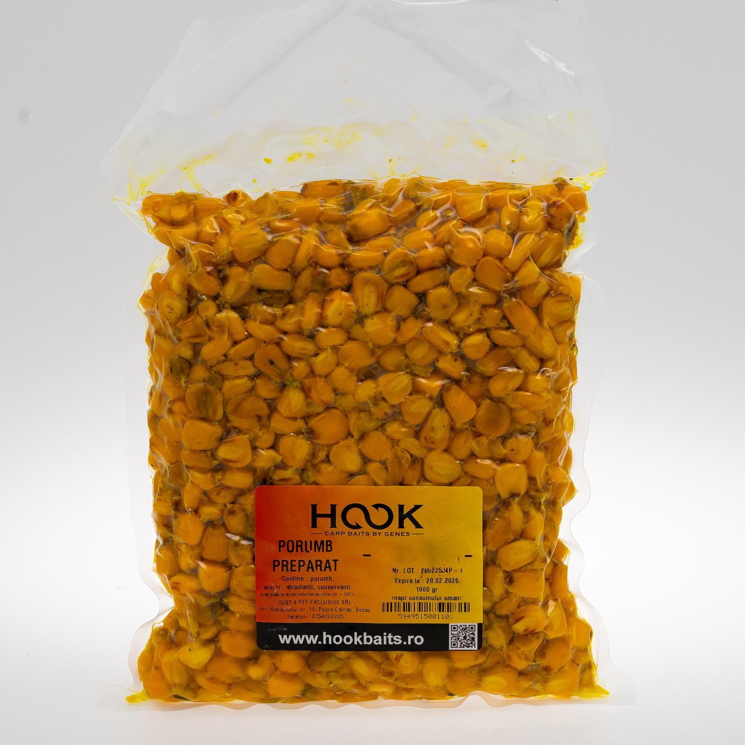 PORUMB PREPARAT HOOK BAITS - STRAWBERRY, 1 KG - H0820