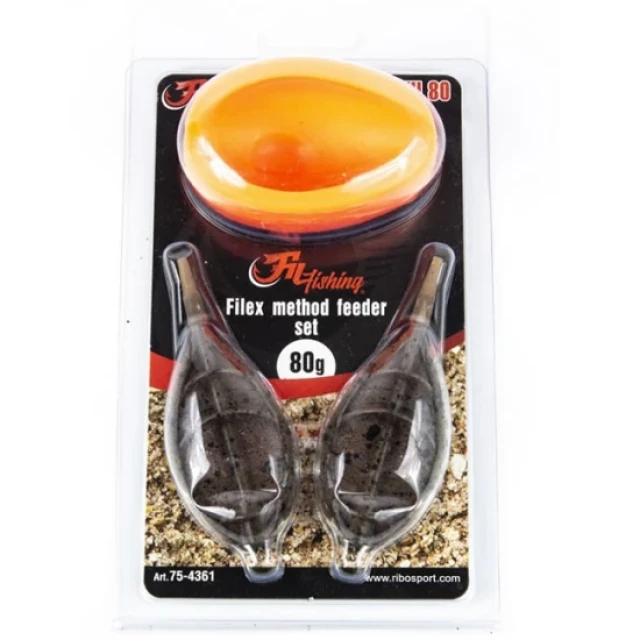 SET FILFISHING METHOD FEEDER 2 X 90 GR + MATRITA DIN SILICON - FIL4378