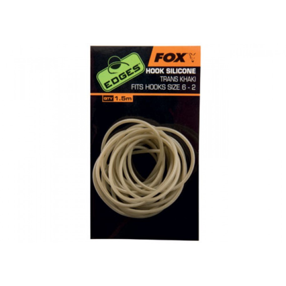 TUB FOX EDGES HOOK SILICONE, 1.5M Size 10-7  trans khaki - CAC567