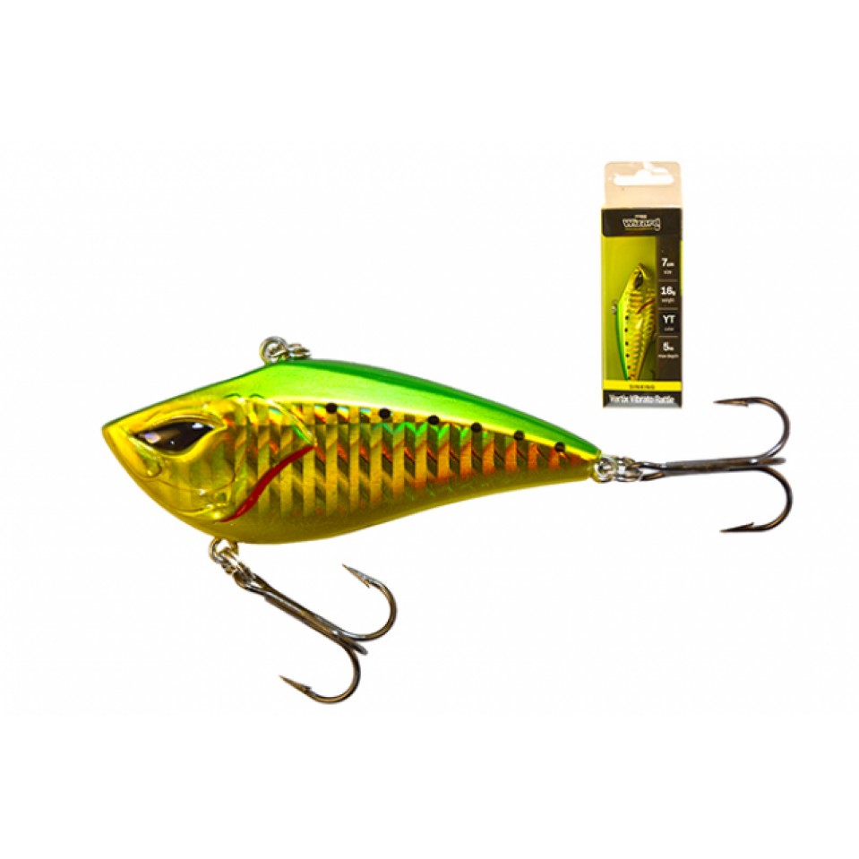VOBLER WIZARD VERTIX VIBRATO RATTLE SINKING YELLOW TIGER 7 CM, 16 GR - 82753303