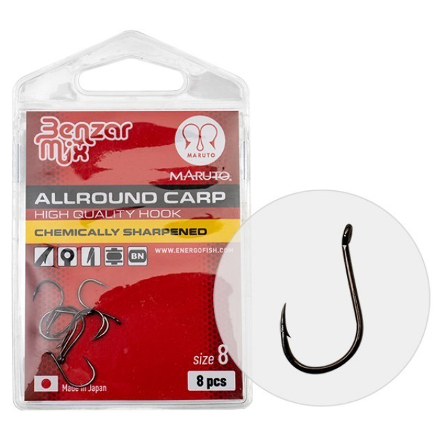Carlige Benzar Allround Carp, No. 6, 8 buc/ plic - 43460008