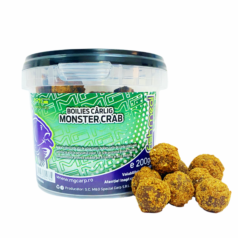Boilies De Carlig MG Special Carp Dipuit Monster Crab 15-20mm / 200gr - MG4764 Boilies De Carlig MG Special Carp Dipuit Monster Crab 15-20mm / 200gr - MG4764