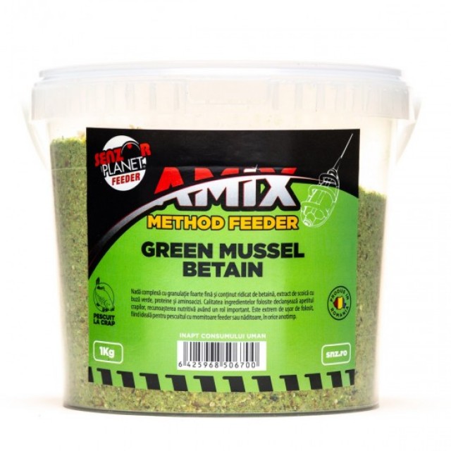 NADA SENZOR METHOD AMIX FEEDER GREEN MUSSEL BETAIN VERDE 1kg - SNZ99808 NADA SENZOR METHOD AMIX FEEDER GREEN MUSSEL BETAIN VERDE 1kg - SNZ99808