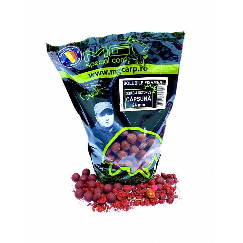 Boilies Solubil MG Special Carp Squid&Octopus Capsuna 24mm - MG4429 Boilies Solubil MG Special Carp Squid&Octopus Capsuna 24mm - MG4429