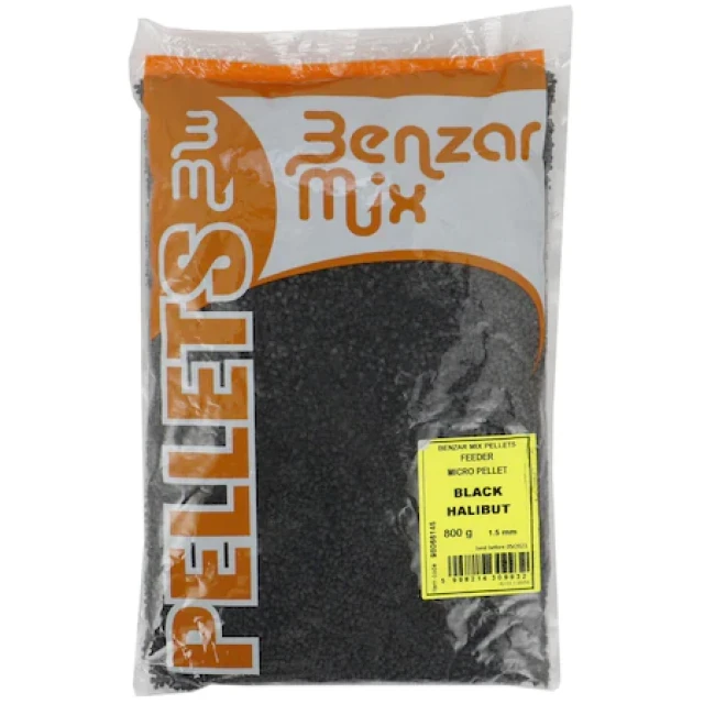 MICROPELETE BENZAR MIX FEEDER 1.5MM 800GR BLACK HALIBUT - 98066145 MICROPELETE BENZAR MIX FEEDER 1.5MM 800GR BLACK HALIBUT - 98066145