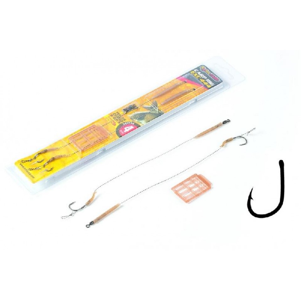 MONTURA EXTRA CARP CARP RIGS 444 / NR 8 + OPRITOR GRATUIT 2 BUC / BLISTER - EC6310