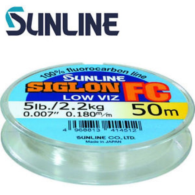 Fir Fluorocarbon Spinning Sunline Siglon FC Low Viz - 0.550mm - 50m - sunline-25945