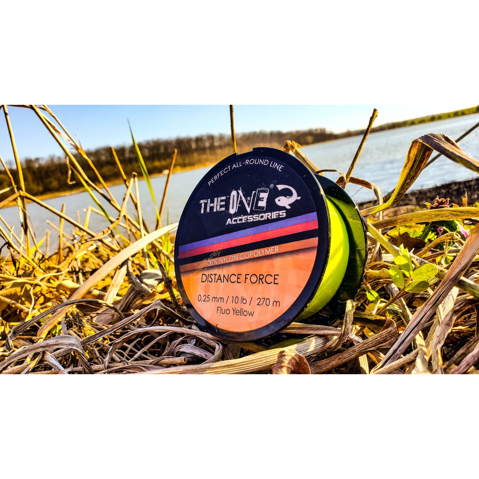 FIR MONOFILAMENT THE ONE DISTANE FORCE 270m 0,25mm FLUO YELLOW - 31710025