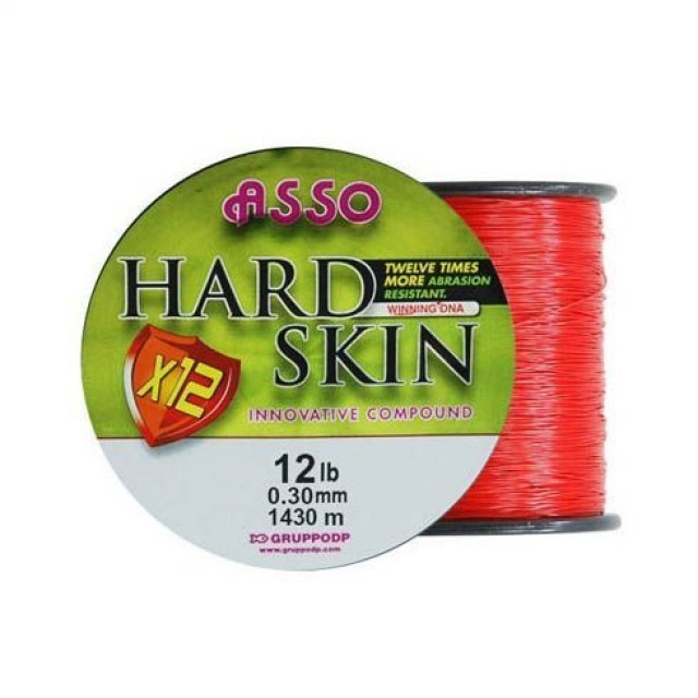 ASSO HARD SKIN - Solid Red 0.35mm 16 Lb ~ 1050m - 607080056