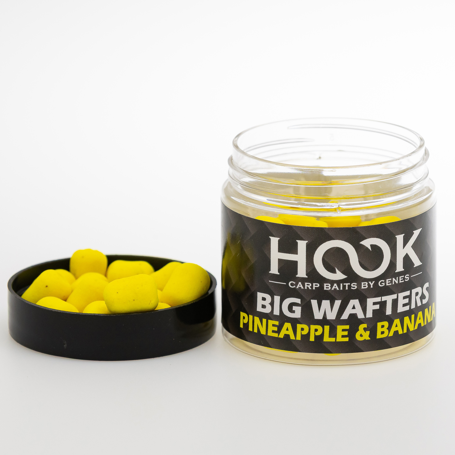 DUMBELL BIG WAFTERS HOOK BAITS - 12/ 16 MM, (100 ML) - PINEAPPLE & N`BUTYRIC - H3470