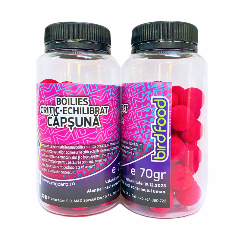 Boilies Birdfood Critic Echilibrat MG Special Carp Capsuna 15mm / 70gr - MG2651 Boilies Birdfood Critic Echilibrat MG Special Carp Capsuna 15mm / 70gr - MG2651