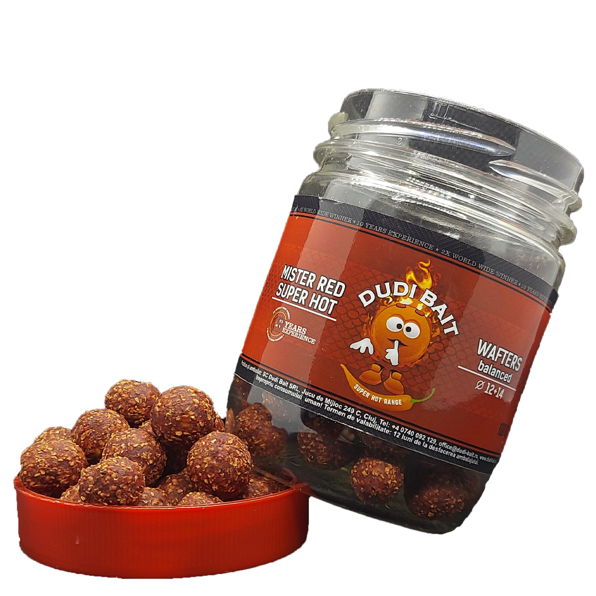 BOILIES DE CARLIG DUDI BAITS MISTER RED SUPER HOT WAFTERS 14+16MM / 100GR - DUDI00041 BOILIES DE CARLIG DUDI BAITS MISTER RED SUPER HOT WAFTERS 14+16MM / 100GR - DUDI00041