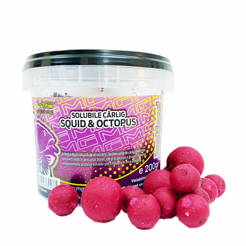 Boilies Solubil De Carlig Birdfood MG Special Carp Squid & Octopus 15-20mm / 200gr - MG4665 Boilies Solubil De Carlig Birdfood MG Special Carp Squid & Octopus 15-20mm / 200gr - MG4665