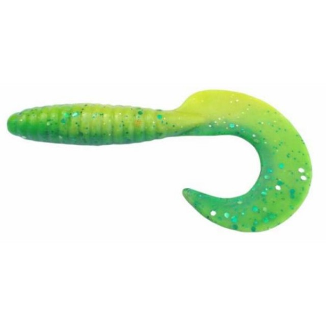 SHAD RAPTURE FUN TAIL GRUB 8,5CM 10PC LIME GREEN - 188-00-783