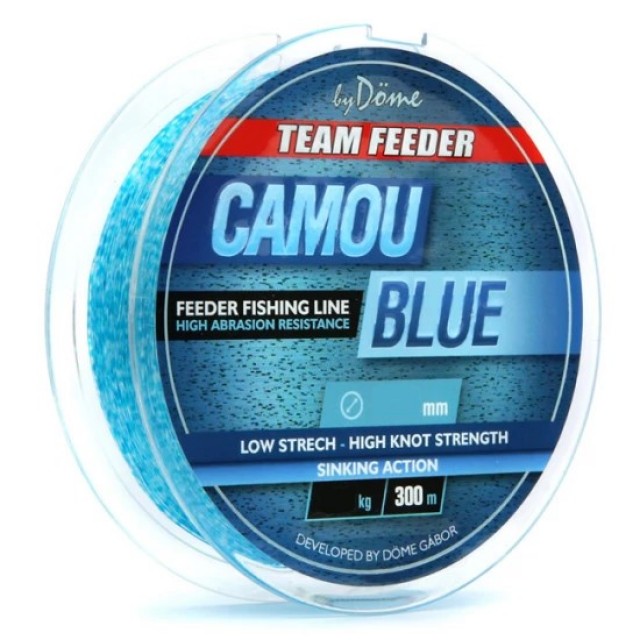 Fir Monofilament Team Feeder By Dome Camou Blue 300m 0.20mm 5.30kg - 3256-320