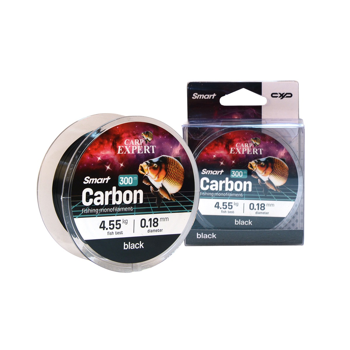 FIR MONOFILAMENT CARP EXPERT SMART CARBON BLACK 300 M, 0,30 MM, 12,15 KG - 30100330