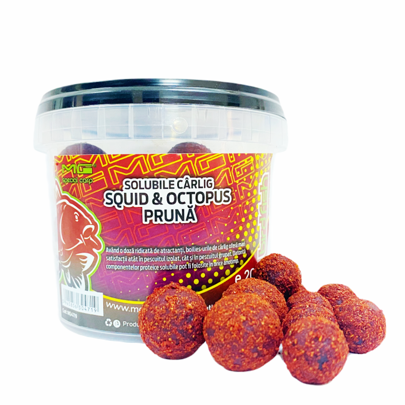 Boilies Solubil De Carlig MG Special Carp Squid & Octopus Pruna 15-20mm / 200gr - MG4719 Boilies Solubil De Carlig MG Special Carp Squid & Octopus Pruna 15-20mm / 200gr - MG4719