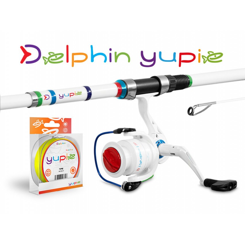Set pentru copii Delphin YUPIE - (lanseta+mulineta+fir) 180 cm - 101004203 Set pentru copii Delphin YUPIE - (lanseta+mulineta+fir) 180 cm - 101004203