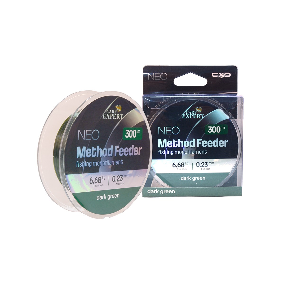 FIR MONOFILAMENT CARP EXPERT NEO METHOD FEEDER DOUBLE DARK GREEN 300 M, 0,23 MM, 6,68 KG - 30111323
