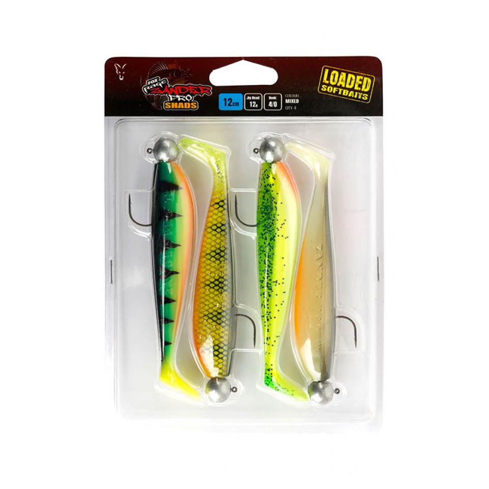Shad Fox Rage Zander Pro Loaded mixed Colour 5g 1/0 - 7cm x4pcs - NSL1167 Shad Fox Rage Zander Pro Loaded mixed Colour 5g 1/0 - 7cm x4pcs - NSL1167