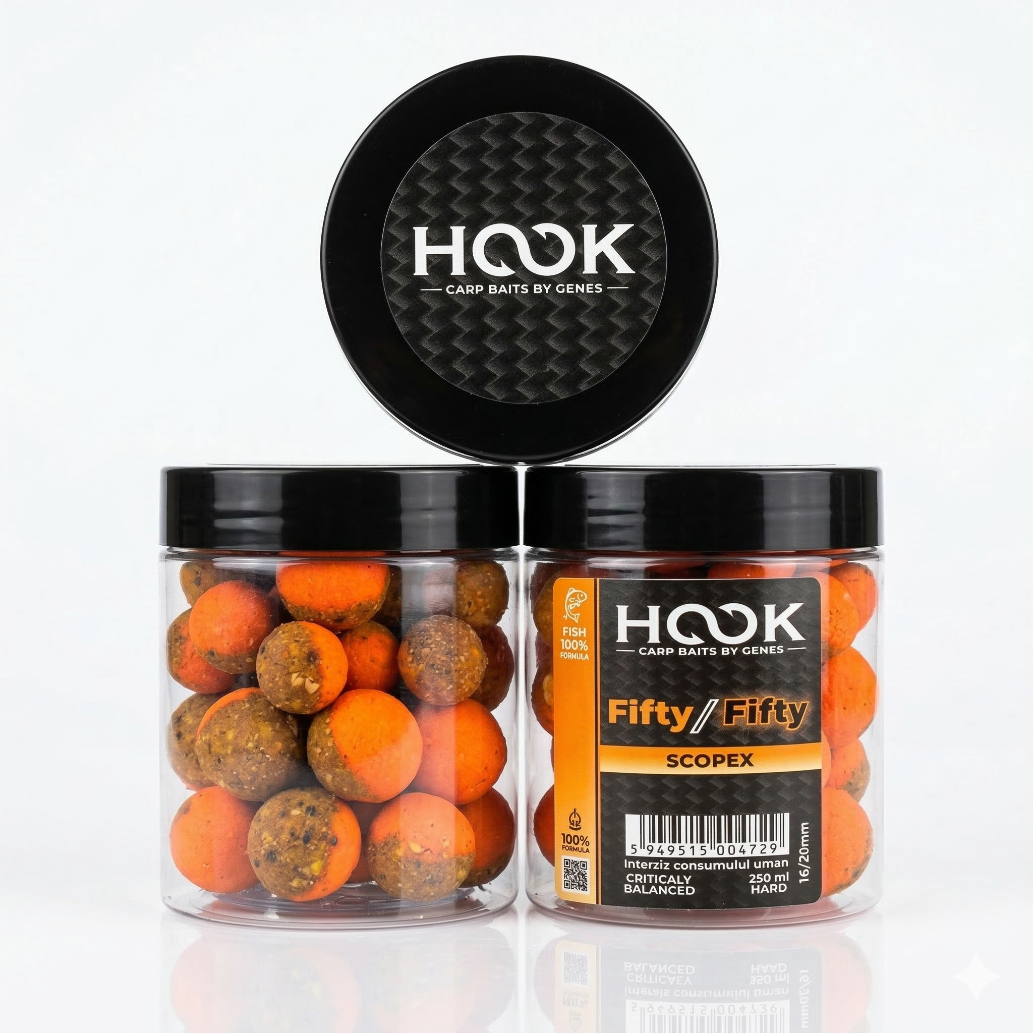 Boilies critic echilibrat FIFTY-FIFTY HOOK BAITS - SCOPEX - 16/ 20 mm - H4729