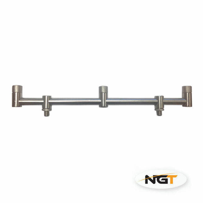 NGT Buzz Bar Deluxe din inox 3 posturi / 2 BANCKSTICK - 30 cm - NGT-FRR-BS-SS-3ROD-GP