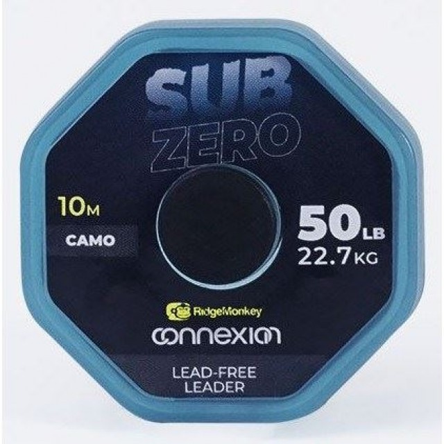 Leadcore RidgeMonkey SubZero Lead Free Leader 10m 50lb / 22.7kg camo - RMT323