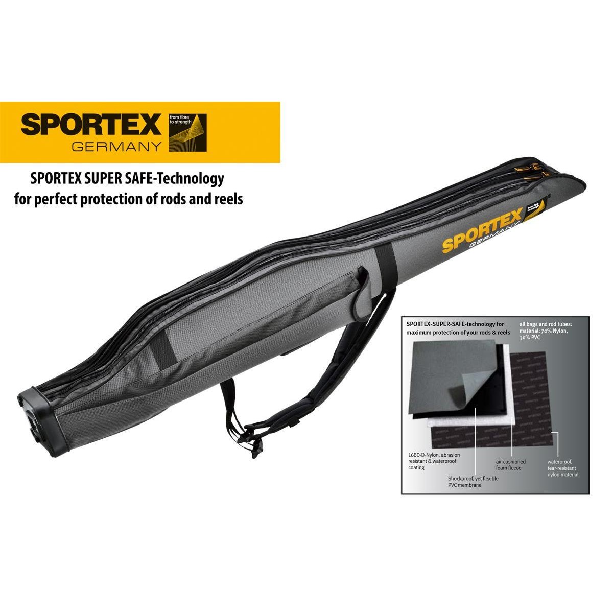 HUSA LANSETE SPORTEX RIGIDA LANSETE 2 COMPARTIMENTE 165CM Grey - S302168 HUSA LANSETE SPORTEX RIGIDA LANSETE 2 COMPARTIMENTE 165CM Grey - S302168