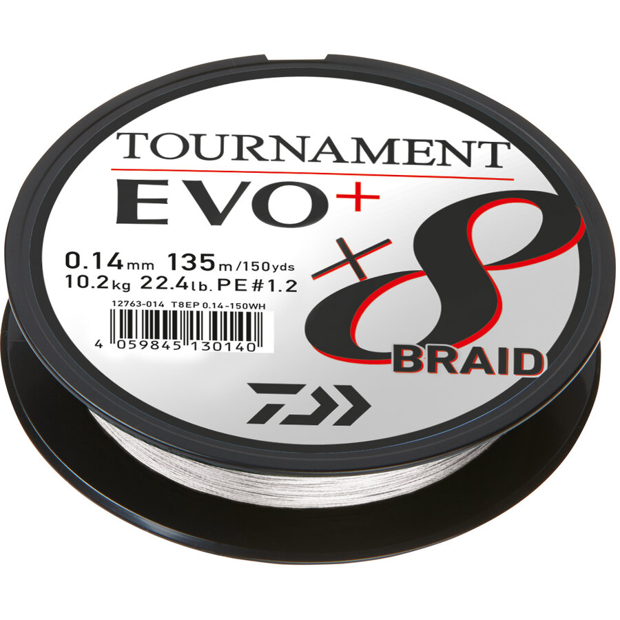 FIR MULTIFILAMENT DAIWA TOURNAMENT 8XBRAID EVO+ALB 0.12MM/8.6KG/135M - D.12763.012 FIR MULTIFILAMENT DAIWA TOURNAMENT 8XBRAID EVO+ALB 0.12MM/8.6KG/135M - D.12763.012