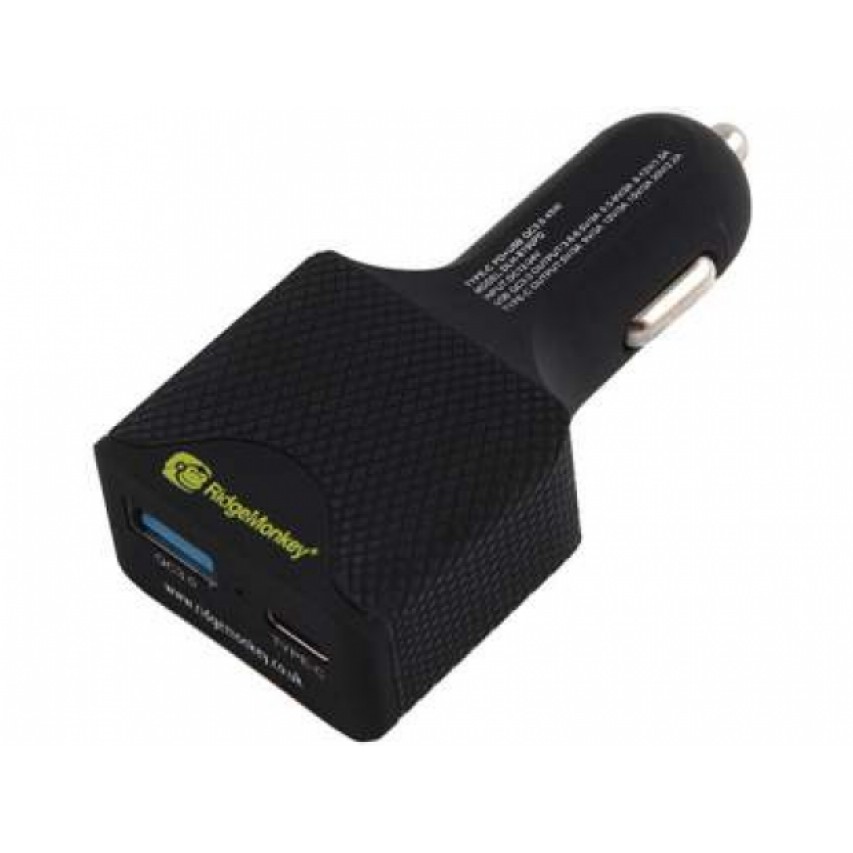 RidgeMonkey Vault 45W USB-C PD Car Charger Adaptor - RM146
