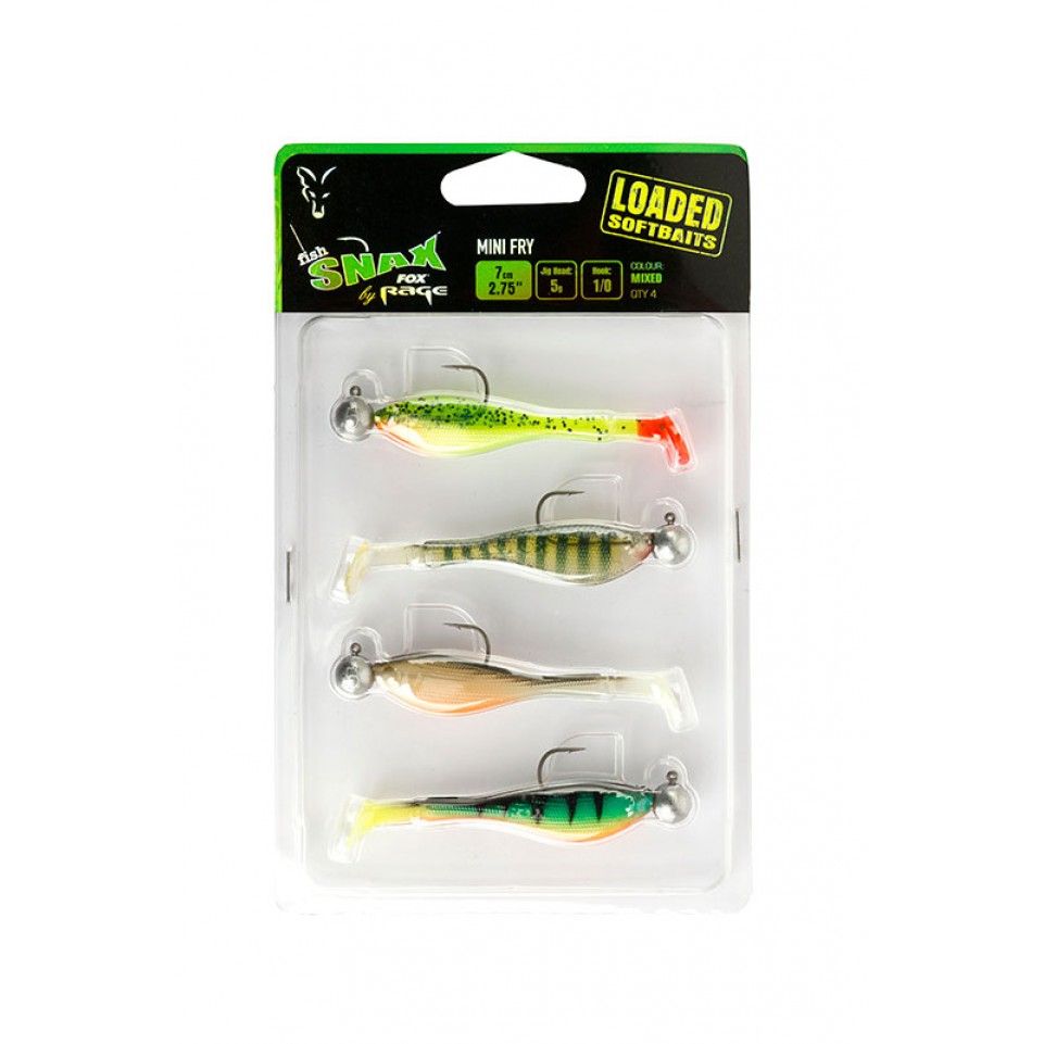 NALUCA Fox Rage Fish Snax Loaded Mini Fry Mixed 7cm x4pcs - NSL1163 NALUCA Fox Rage Fish Snax Loaded Mini Fry Mixed 7cm x4pcs - NSL1163