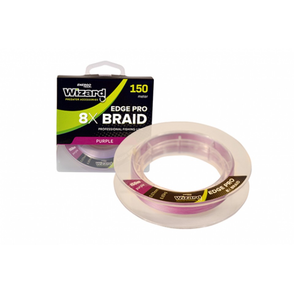 FIR TEXTIL WIZARD EDGE PRO VIOLET 8X BRAID 150 M, 0,12 MM, 11,12 KG - 30903312 FIR TEXTIL WIZARD EDGE PRO VIOLET 8X BRAID 150 M, 0,12 MM, 11,12 KG - 30903312