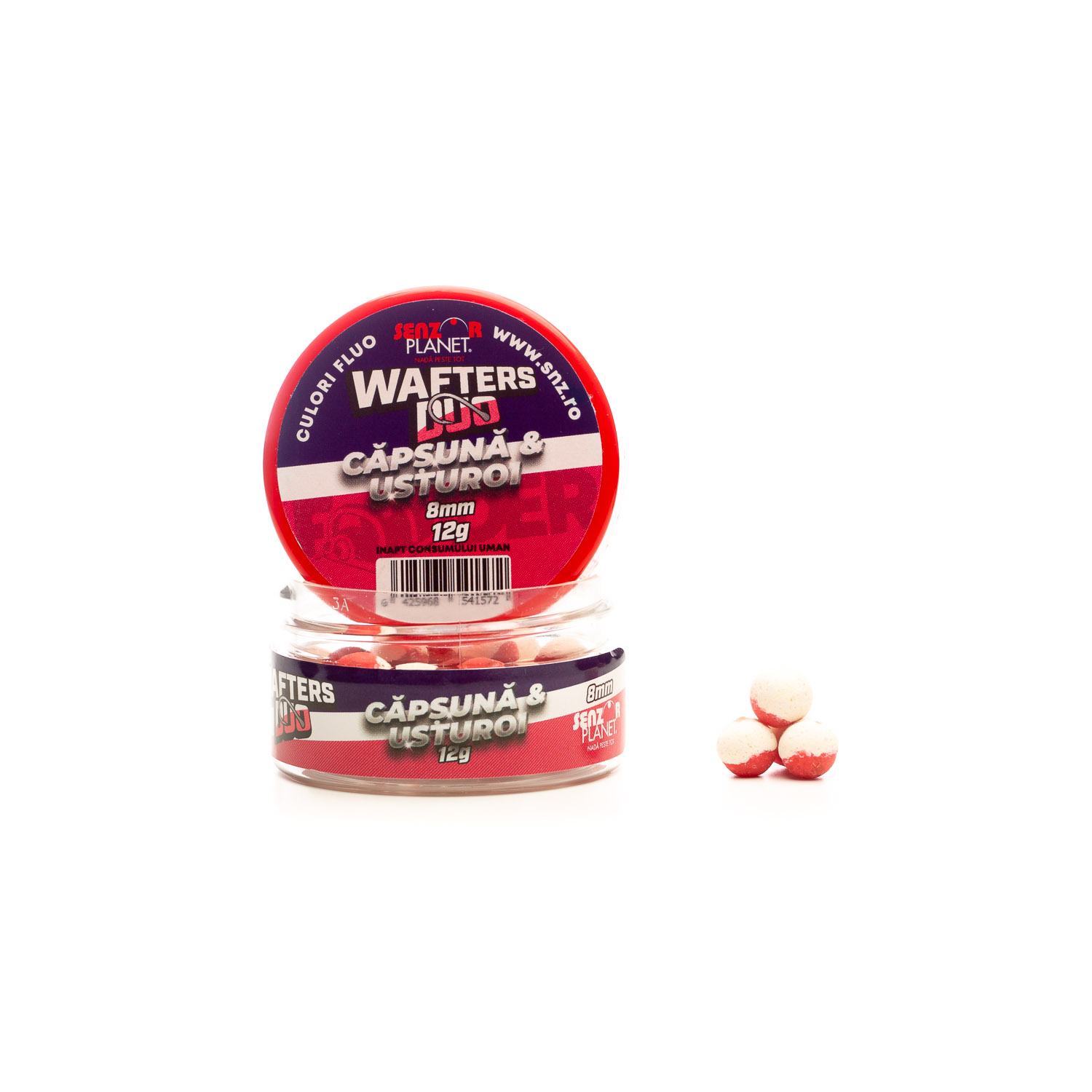 WAFTERS SENZOR DUO PENTRU CARLIG CAPSUNA & USTUROI (ROZ-ALB) 8mm 12g - SNZ99485 WAFTERS SENZOR DUO PENTRU CARLIG CAPSUNA & USTUROI (ROZ-ALB) 8mm 12g - SNZ99485