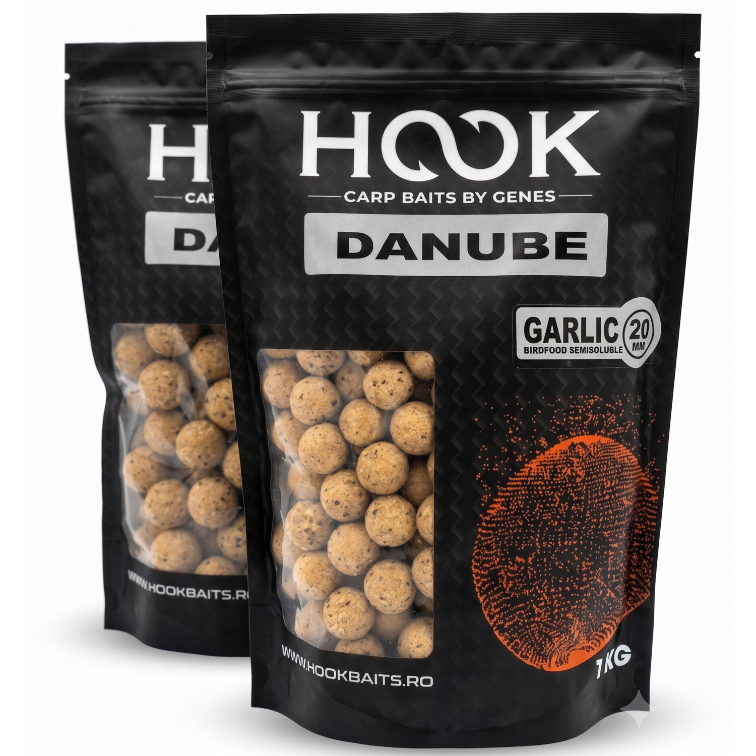 Boilies HOOK BAITS BF Semisolubil - GARLIC, 24 MM, 1 KG - H4552