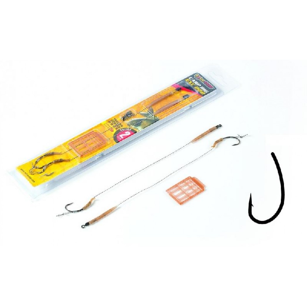 MONTURA EXTRA CARP CARP RIGS 222 / NR 4 + OPRITOR GRATUIT 2 BUC / BLISTER - EC6211