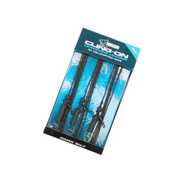 SET MONTURI NASH CLING-ON LEADCORE HELICOPTER LEADERS SILT 1M - T8165 SET MONTURI NASH CLING-ON LEADCORE HELICOPTER LEADERS SILT 1M - T8165