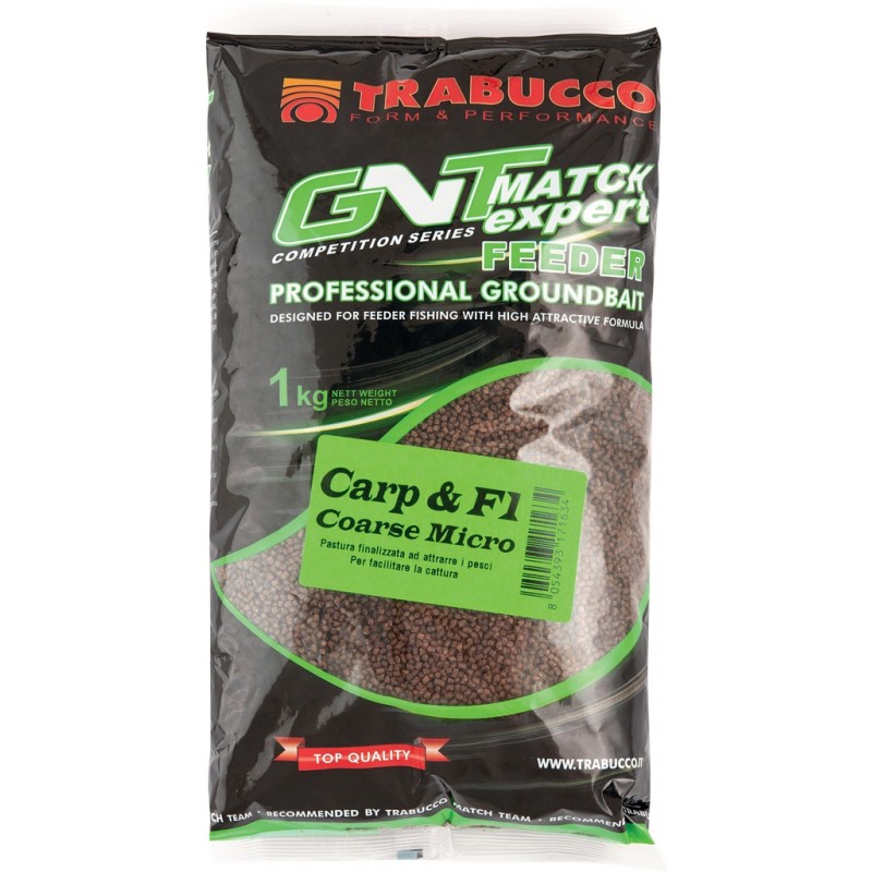 PELETE TRABUCCO CARP & F1 COARSE 1kg / crap-caras-platica / punga micro - 060-09-500 PELETE TRABUCCO CARP & F1 COARSE 1kg / crap-caras-platica / punga micro - 060-09-500