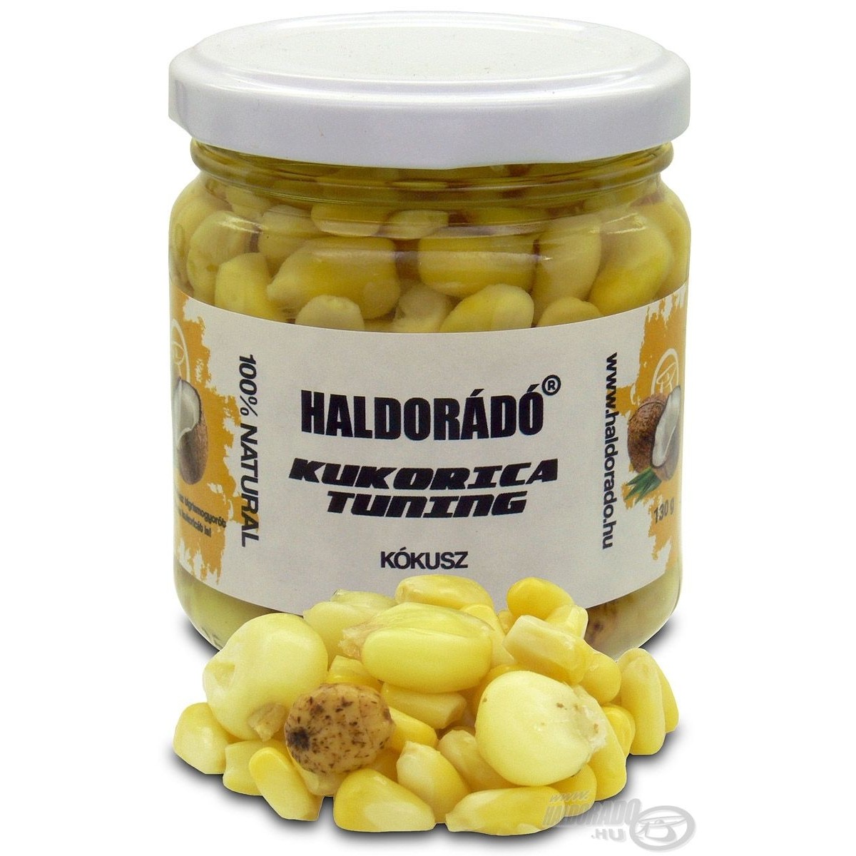 Porumb natural Haldorado Tuning - Cocos 130gr - HDCM-KT-KO
