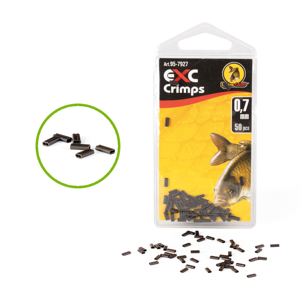 EXTRA CARP DOUBLE CRIMPS BRIDE 0.7 MM, 50 BUC/ PLIC - EC7927