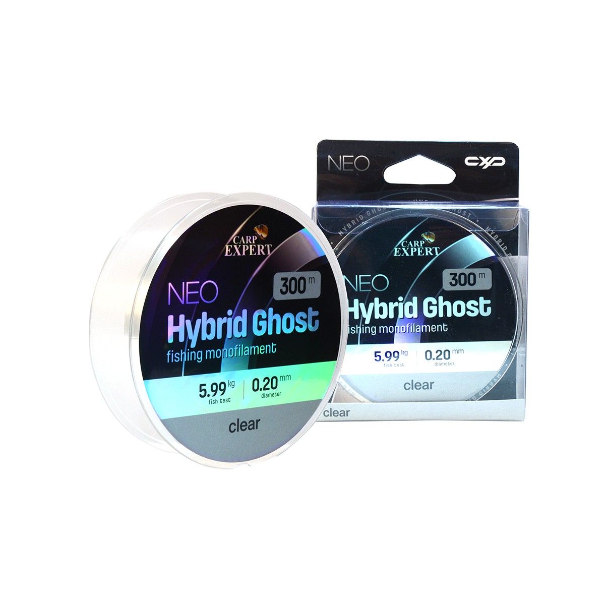 FIR MONOFILAMENT CARP EXPERT NEO HYBRID GHOST CLEAR 300 M, 0,25 MM, 9,34 KG - 33110025
