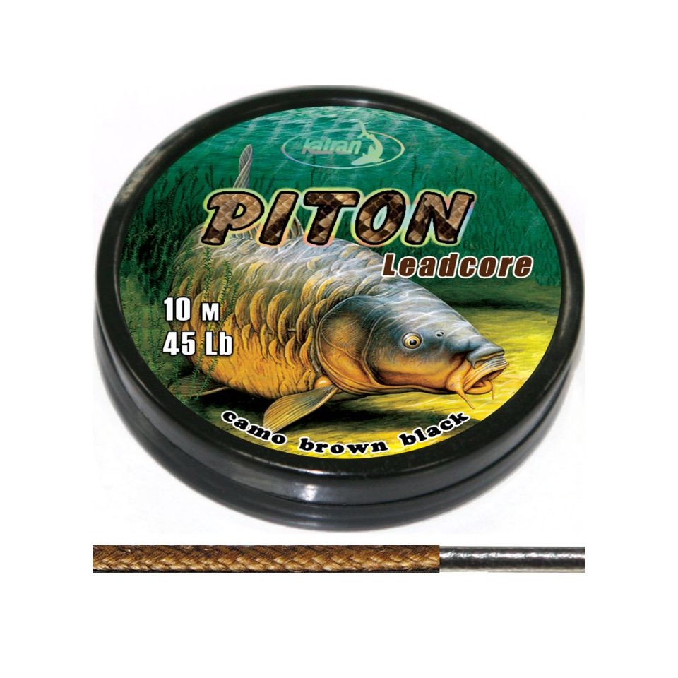 Lead Core Katran Piton Camo Brown / Black 45lb / 10M - 176850