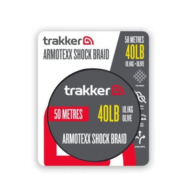 Trakker Armotexx Shock Braid (40lb) (18.1kg) (50m) - 227435